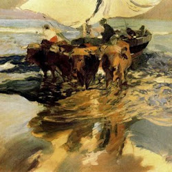 Joaquín Sorolla (1908): Esperando la pesca (playa de Valencia). Impresionismo