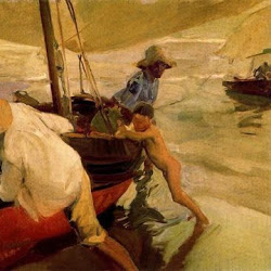 Joaquín Sorolla (1910): Sol matutino. Playa de Valencia. Impresionismo