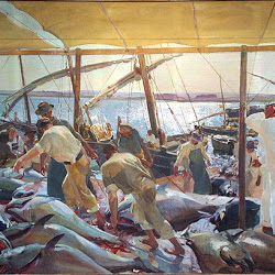 Joaquín Sorolla (1919): Pesca en Ayamonte. Hispanic Society of America