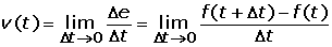 Velocidad instantánea