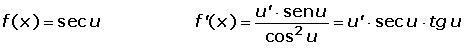 Derivada de la secante