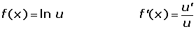 Derivada de un logaritmo neperiano