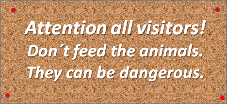 Don't feed animals